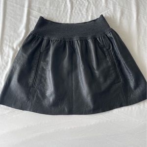 Theory leather mini skirt